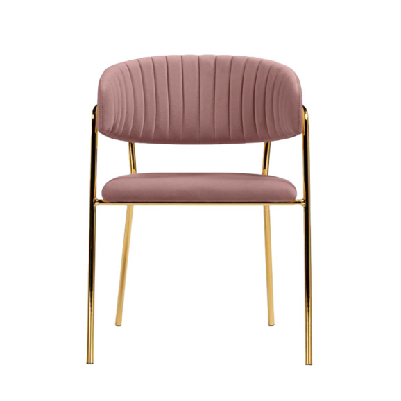 Стул на металлокаркасе Kamelia светло-фиолетовый / золотой Стул на металлокаркасе Kamelia светло-фиолетовый / золотой - фото 2