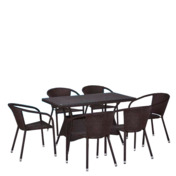 Комплект мебели Мидленд, 6 стульев, коричневый