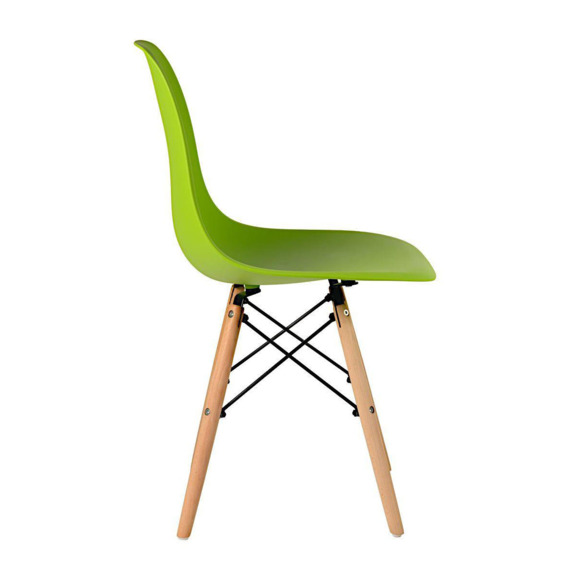 Стул пластиковый Eames, бук, зеленый - фото 3
