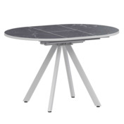 Фотография товара Стол раздвижной Лаки мини 900+300мм, даркстоун, белый муар от компании ChiedoCover.