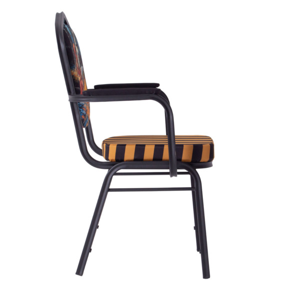 Стул Хит 25 с подлокотниками, каркас черный муар, с принтом Red Hat - фото 6