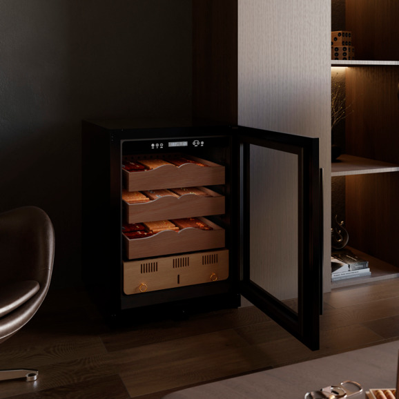 Шкаф для хранения сигар BR-650 black - фото 3
