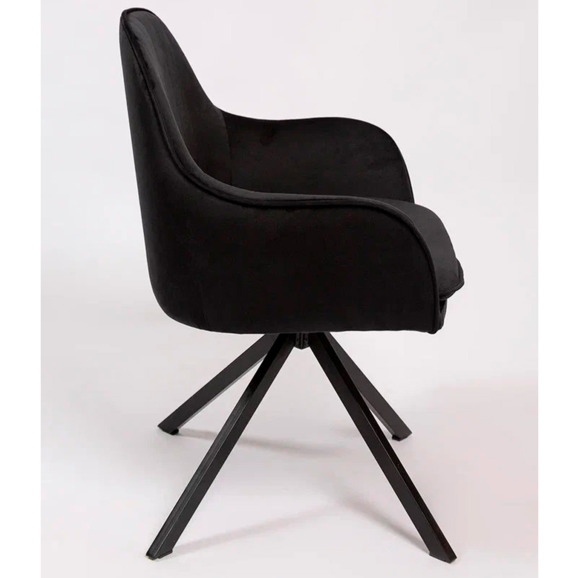 Кресло Сета, пирамида, поворотное основание, черный, велюр - фото 3