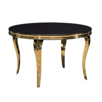 Настоящее фото товара Стол обеденный Geyser, черный, золотой, произведённого компанией ChiedoCover