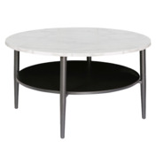 Фотография товара Стол журнальный Raindrop, эффект белого мрамора, черный от компании ChiedoCover.