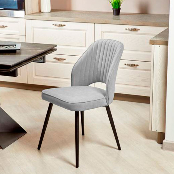 Стул на металлокаркасе Брейния velutto 52 / черный - фото 6