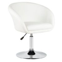 Настоящее фото товара Барный стул Edison регулируемый, белый крутящийся, произведённого компанией ChiedoCover
