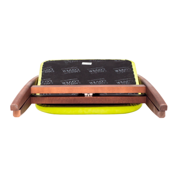 Стул раскладной Clack,  мягкая спинка, велюр Teddy 932, каркас бук морилка старинный орех - фото 11
