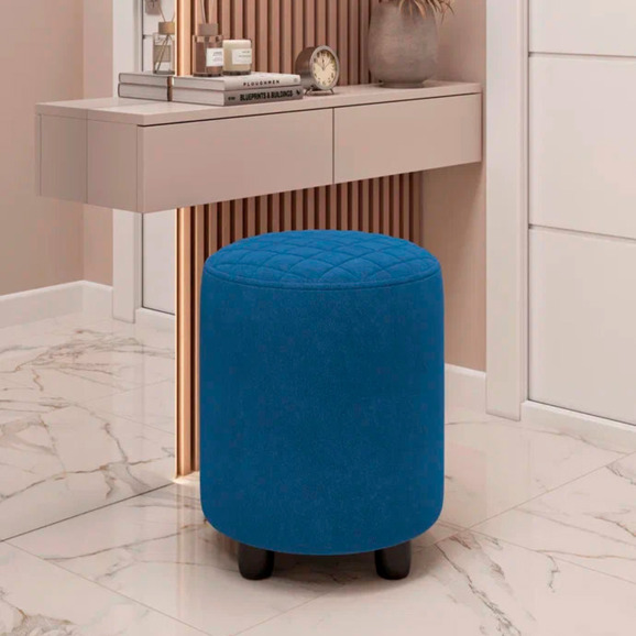 Пуф Тепал, велюр, синий - фото 5