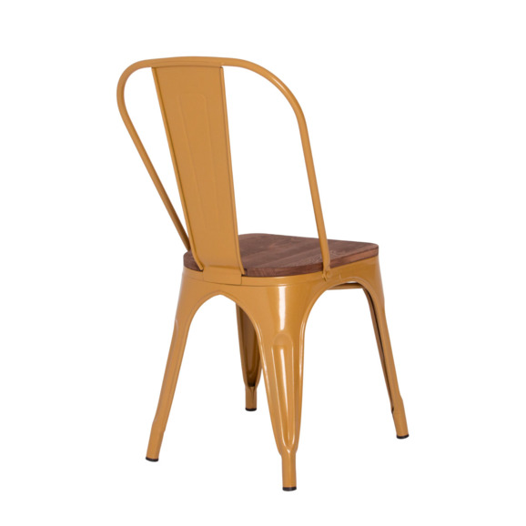 Стул Tolix Wood, золотой Стул Tolix Wood, золотой - фото 4