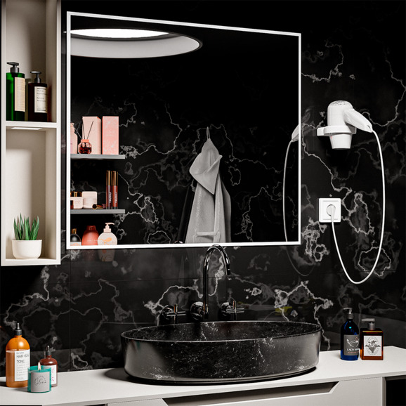 Фен для волос настенный Meyvel MF1-1300 (White) - фото 8