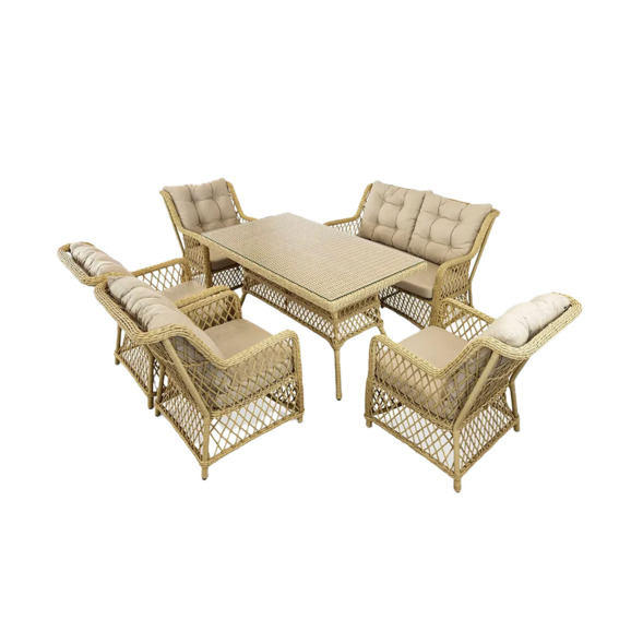 Комплект Tivio, индийское дерево, ротанг - фото 1