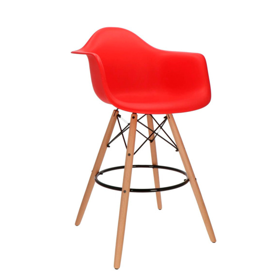  Кресло Eames DAW Барное Красное - фото 1