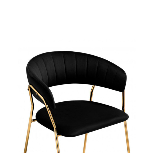 Стул на металлокаркасе Kamelia 1 black / gold Стул на металлокаркасе Kamelia 1 black / gold - фото 5
