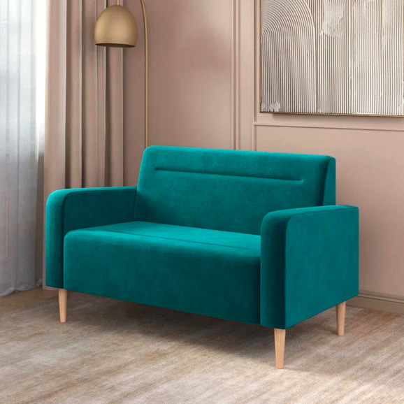 Диван Папилла, велюр, 132 см, изумрудный - фото 4