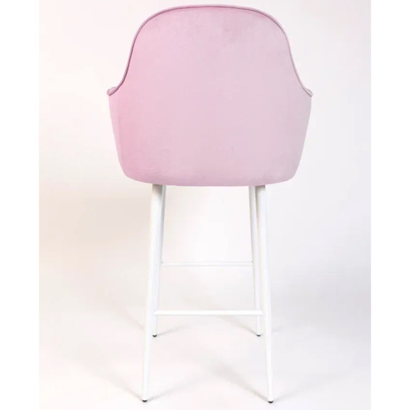 Кресло Сета, барные ножки, сиреневый, белый, велюр - фото 6