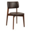 Настоящее фото товара Стул Topas, экокожа коричневая Cometa dark Brown, старинный орех, произведённого компанией ChiedoCover