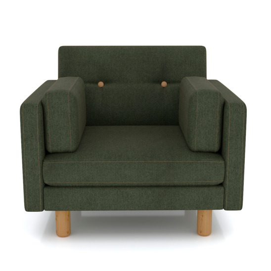 Кресло Варело, велюр темно-зеленый - фото 2
