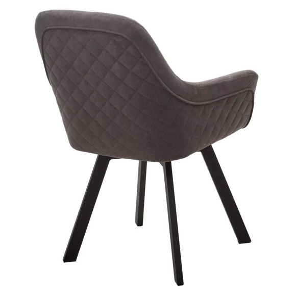 Стул Jet 360 темно-серый велюр, черный - фото 2