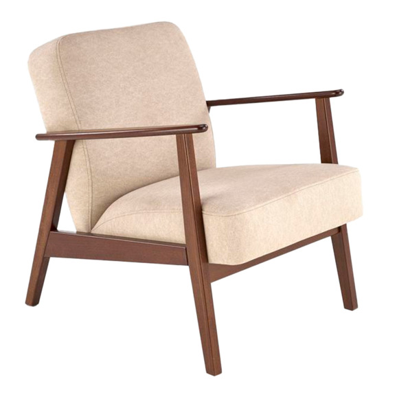 Кресло Idle, бежевый, орех Кресло Idle, бежевый, орех - фото 1