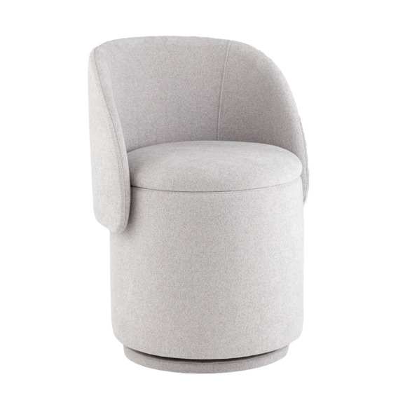 Пуф-трансформер Таунсвилл вращающийся с ящиком, светло-серый Пуф-трансформер Таунсвилл вращающийся с ящиком, светло-серый - фото 1