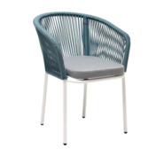 Фотография товара Стул Марсель плетеный из роупа, бирюзовый  от компании ChiedoCover.