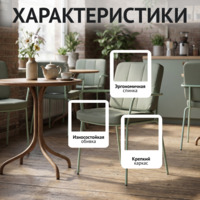 Фотография товара Стул Лион с подушкой 02, зеленый от компании ChiedoCover.