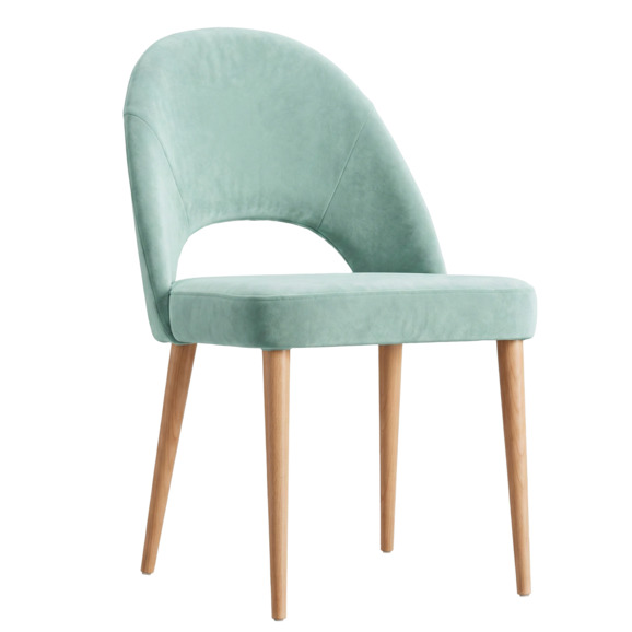 Стул Маллин, велюр Велютто 14, ножки бук под лак - фото 1