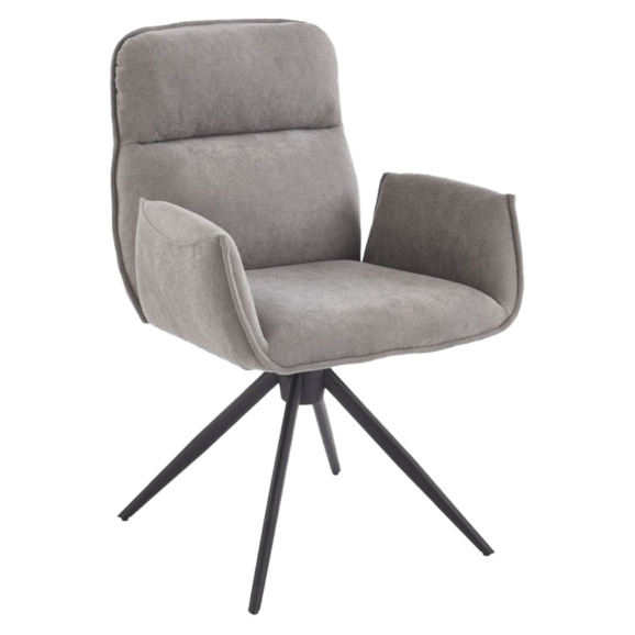 Стул кухонный Gallery, поворотный, серый, черный Стул кухонный Gallery, поворотный, серый, черный - фото 1