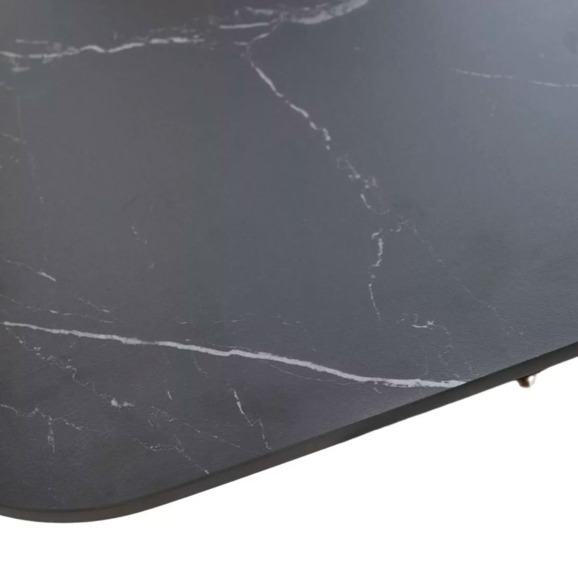Стол Blanco 160, matt black marble solid ceramic, орех - фото 7