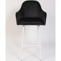 Фотография товара Кресло Сета, барные ножки, черный, белый, велюр от компании ChiedoCover.