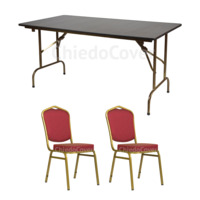 Настоящее фото товара Обеденная группа стол Лидер 1, 2 стула Хит 20мм, произведённого компанией ChiedoCover