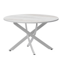 Фотография Стол нераздвижной Геометри 2, 1000, Фрост, белый муар от производителя ChiedoCover, картинка продукции, реальное фото товара Настоящее фото товара Стол нераздвижной Геометри 2, 1000, Фрост, белый муар, произведённого компанией ChiedoCover