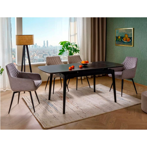 Стол обеденный Interlude, черный - фото 3