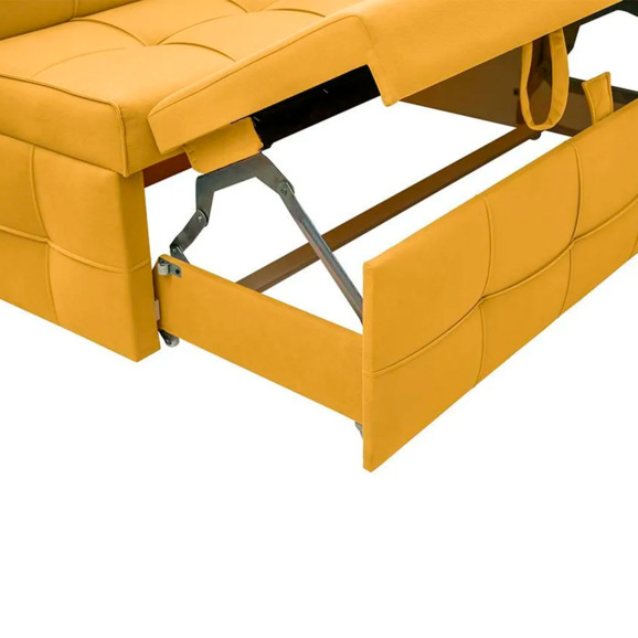 Угловой диван для кухни Атлант Плюс, желтый, правый - фото 7