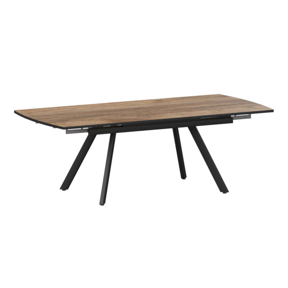 Стол раздвижной Фэйвор, дуб самдал, черный муар - фото 1