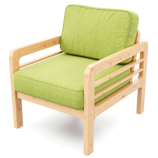 Кресло Эмма зеленое, сосна - фото 3