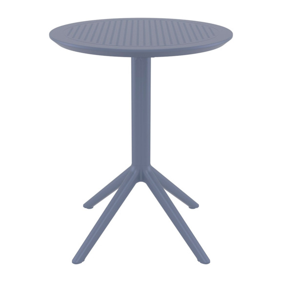 Стол пластиковый складной Sky Folding Table Ø60, темно-серый - фото 2