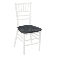 Настоящее фото товара Подушка 01 для стула Кьявари, 3см, кожзам черный, произведённого компанией ChiedoCover