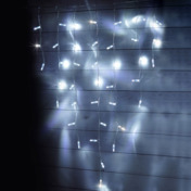 Фотография товара Бахрома Флоу, прозрачный провод, белый, с мерцанием, 3x0.9 м от компании ChiedoCover.