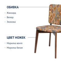 Фотография товара Стул Safir, гобелен Аррабес, старинный орех от компании ChiedoCover.