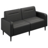 Диван Папилла, экокожа, 162 см, черный