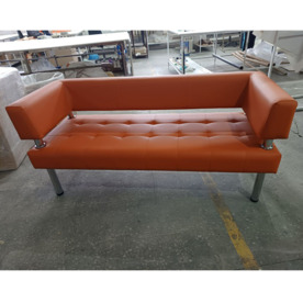 Диван Бизнес, оранжевый, двухместный