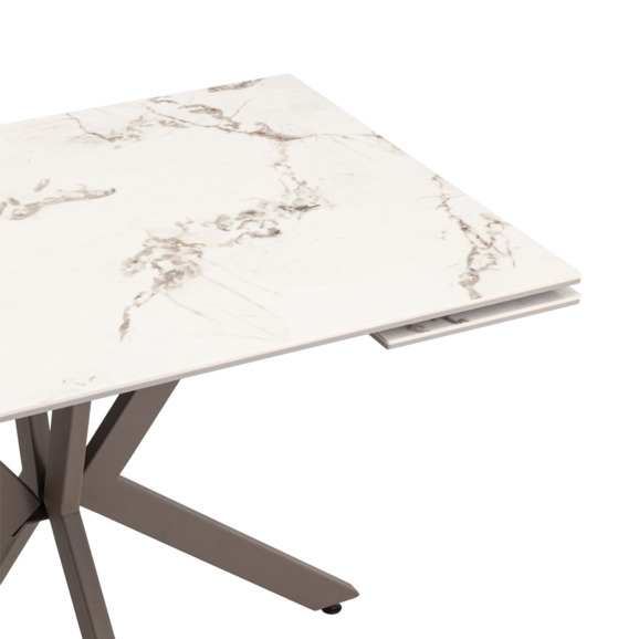 Стол раскладной Maru 120-180*80*76, керамика, капучино - фото 3