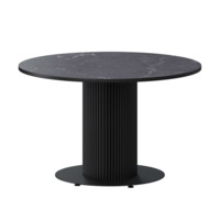 Настоящее фото товара Стол нераздвижной Римс, 1000мм, даркстоун, черный муар, произведённого компанией ChiedoCover