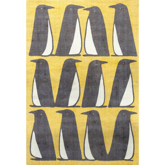 Индийский ковёр шерстяной Mr Penguin, Pedro Dandelion, желтый - фото 1