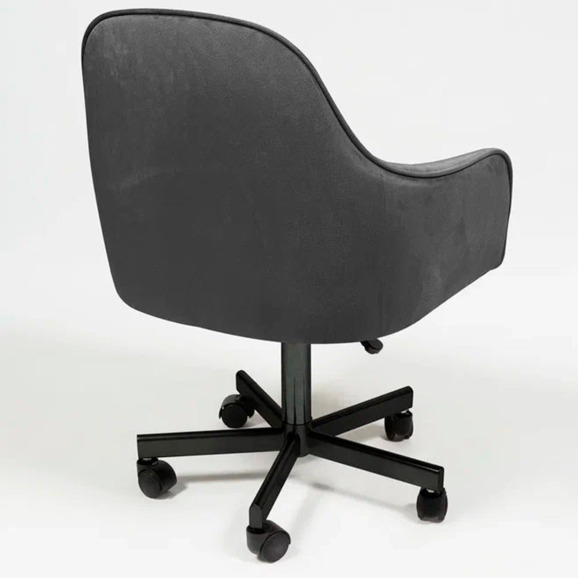 Кресло Сета, пятилучие, темно-серый, черный, велюр - фото 3