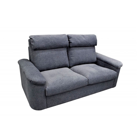 Диван Наполи двухместный, рогожка брауни 17, голубой - фото 1