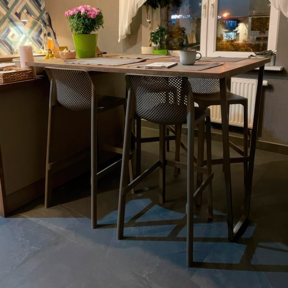 Стул пластиковый барный Net Stool, тортора - фото 4