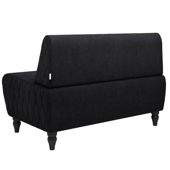 Диван Лотик, велюр, черный - фото 3